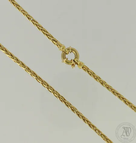 Wheat-kaulaketju, pituus 42,5cm, 585, paino 11,7g