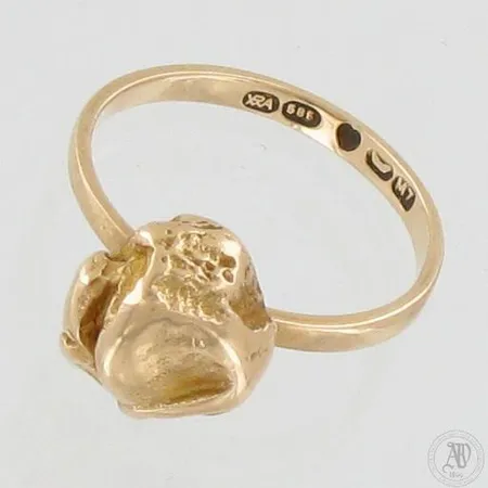 Sormus, koko 16, Lapponia, design Björn Weckström, vuodelta 1965, 585, paino 2,6g