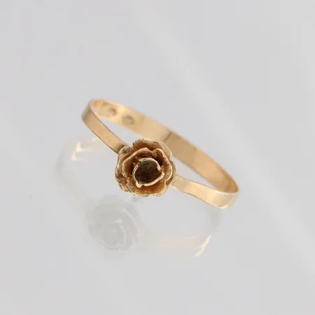 Sormus, käytön jälkiä, koko 17, 585, paino 0,8g