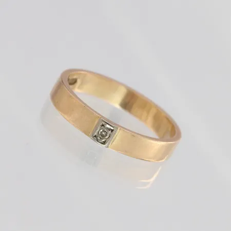 Timanttisormus 1xn.0.02ct, koko 16¾, 585, paino 2,7g