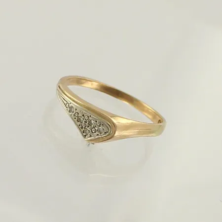 Timanttisormus 5xn.0.005ct, koko 18½, 585, paino 1,9g 
