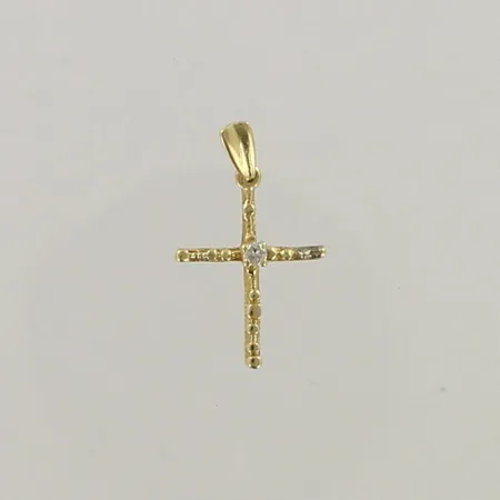 Timanttiristiriipus 1x0.03ct, korkeus 25mm, 585, paino 1,0g 