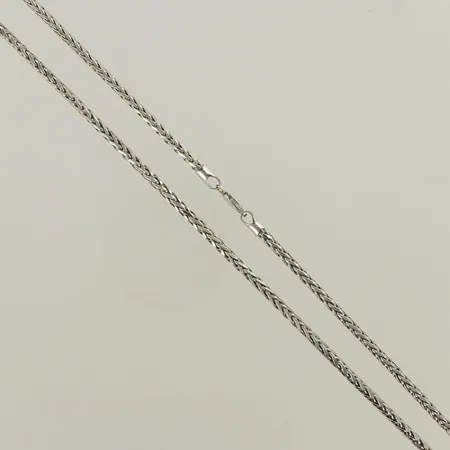 Kaulaketju, pituus 45cm, 585 valkokulta, paino 9,3g 