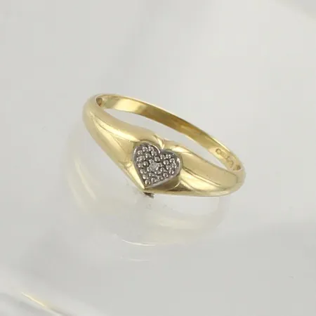 Timanttisormus 1xn.0.01ct, koko 18, 585, paino 1,6g 