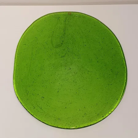 Talonpoika-tarjoilualunen, Humppilan Lasi, Pertti Santalahti, mitat 29x37,5cm