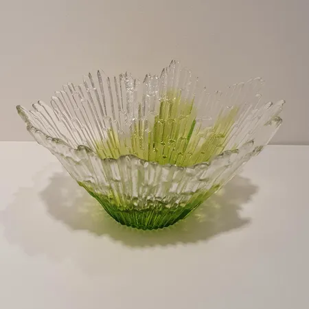 Lasikulho Humppila, Revontulet, Tauno Wirkkala, Ø 24cm Lähetetään postipakettina.