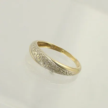 Timanttisormus 1xn.0.05ct, koko 16½, 585, paino 1,5g 
