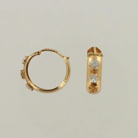 Vialliset korvakorut, Ø 18mm, 585br, paino 1,9g 
