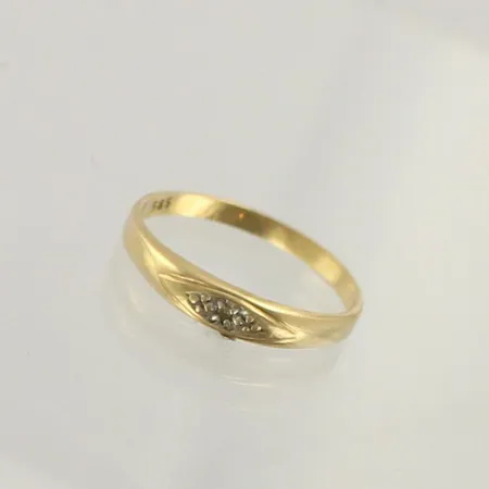 Timanttisormus 1xn.0.005ct, koko 17, 585, paino 1,1g 
