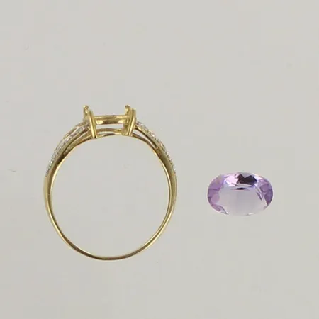 Viallinen kivisormus timanteilla 8xn.0.005ct, koko 18¼, 375br, paino 1,9g 