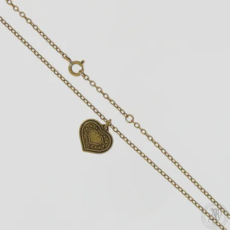 Kaulakoru, Kalevala Koru, Euran sydän, pituus 46cm, korkeus ja leveys 17mm, pronssia. 