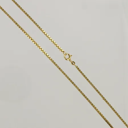 Venetsia-kaulaketju, leveys 2mm, pituus 46cm, 585,  paino 10,3g