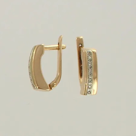 Timanttikorvakorut 14xn.0,005ct, korkeus 16mm, 585, paino 5,1g