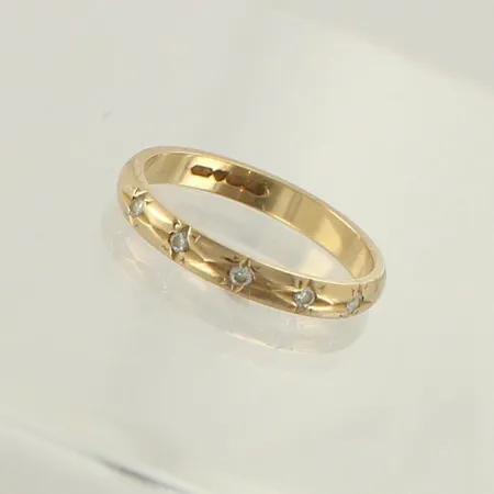 Timanttisormus 5xn.0.02ct, koko 17¾, 585, paino 2,8g