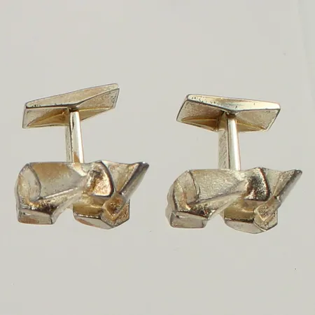 Kalvosinnapit Lapponia Björn Weckström, kaiverrettu, leveys 20mm, korkeus 17mm, 1973, 925, paino 20,9g