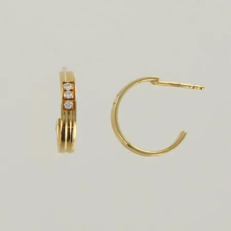 Korvakorut timanteilla 6xn.0.02ct Kalevala Koru, taustat puuttuu, korkeus 16mm, 750, paino 2,7g