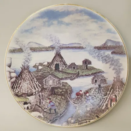 Arabia Vuosilautanen 1980, Andreas Alariesto, Ø 30cm Lähetetään postipakettina.