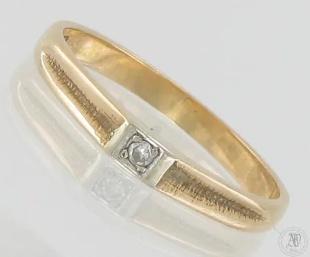 Timanttisormus 1xn.0.02ct, koko 18½, 585, paino 2,3g