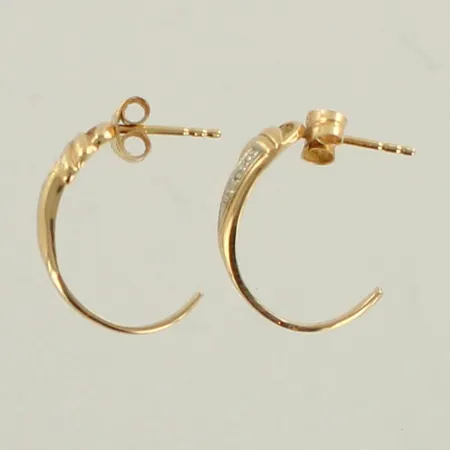 Korvakorut kivillä, korkeus 17mm, 585br, paino 1,8g