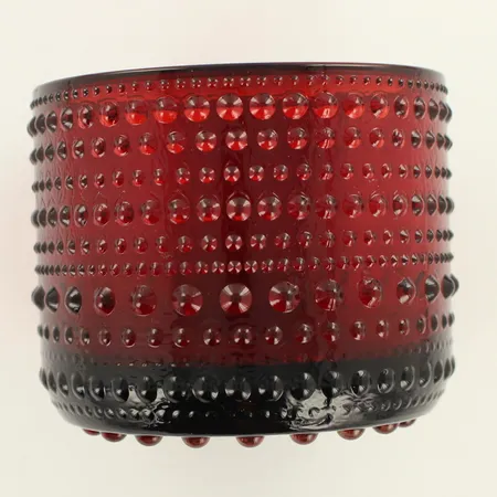 Tuikkulyhty Iittala, Kastehelmi, korkeus 64mm, punainen