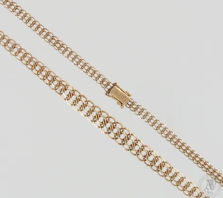 Kaulaketju, pituus 46,5cm, pieni taittuma, 585, paino 14,2g
