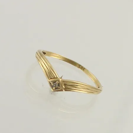 Timanttisormus 1xn0.005ct, koko 15½, 585br, paino 0,9g 