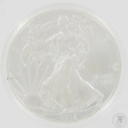 Hopearaha, one dollar, USA, 999, paino 31,1g  
