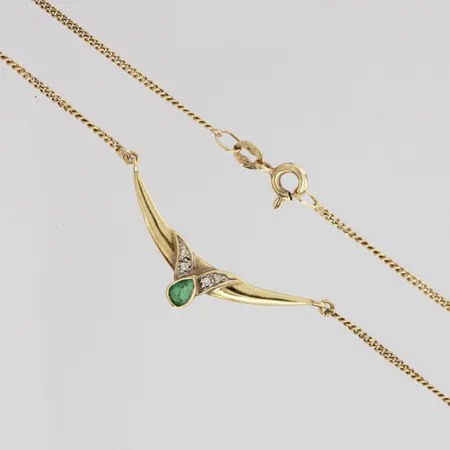 Kivikaulakoru timanteilla 4xn.0.005ct, pituus 42,5cm, 585br, paino 3,4g