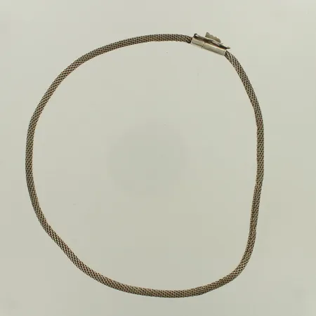 Käärmekaulaketju, käytön jälkiä, pituus 39cm, 925, paino 13,5g