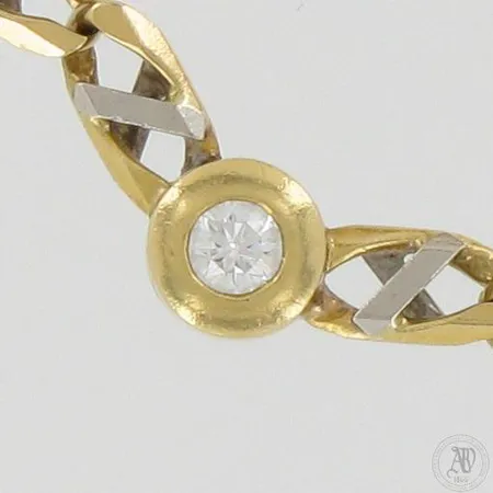 Kaulaketju timantilla 1xn.0.34ct, ketjun pituus 57cm, 750/platina 850, paino 53,5g