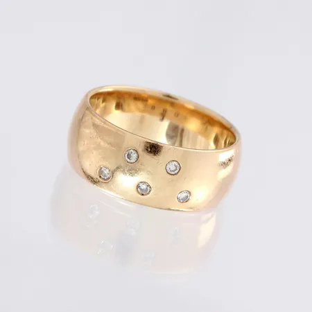 Timanttisormus 5xn.0.02ct, koko 17, 585, paino 8,2g