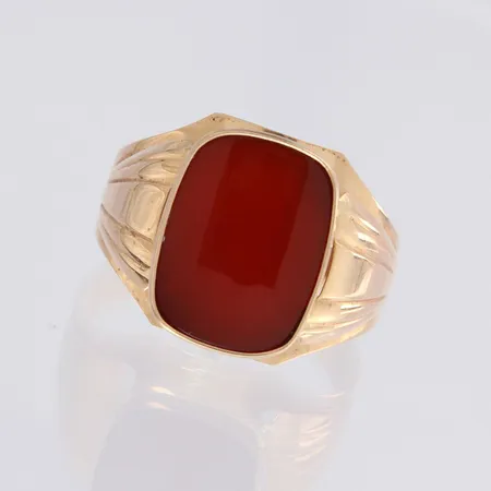 Kivikantasormus, koko 21¼, 585br, paino 4,7g