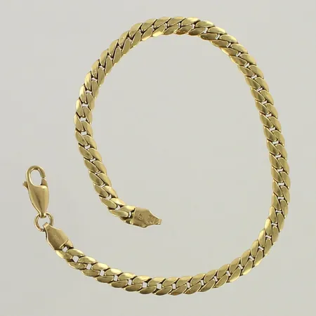 Ranneketju, pituus 20cm, leveys 4mm, 585, paino 4,8g 