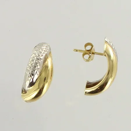 Korvakorut, korkeus 20mm, kelta- ja valkokultaa, 585, paino 2,4g