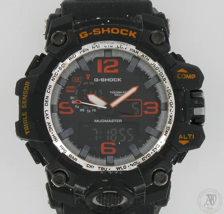 Rannekello Casio G-Shock Mudmaster, käytön jälkiä, quartz, taulun Ø 58mm, ref: 5463 CWG-1000, rannekkeen pituus 230mm