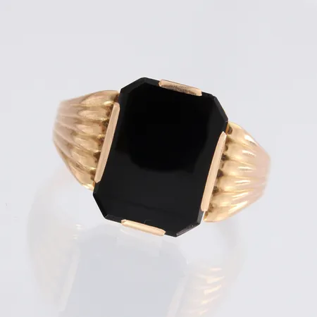 Kivikantasormus, koko 21½, 585br, paino 4,1g