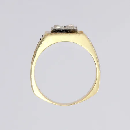 Timanttisormus 1xn.0.17ct, 585, paino 11,5g
