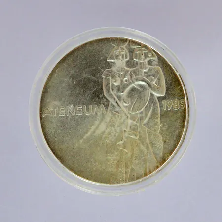 Juhlaraha, Ateneum 1989, nimellisarvi 100 markkaa, 925, paino 24,1g