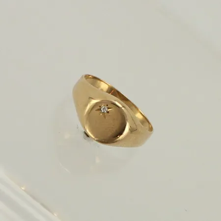 Timanttikantasormus 1xn.0.005ct, koko 17½, 585, paino 2,2g 