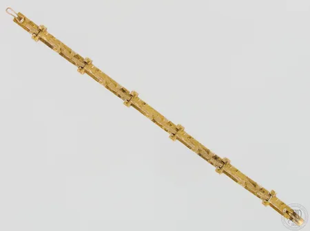 Rannekoru Lapponia, design Björn Weckström, pituus 185mm, leveys 5-10mm, vuodelta 1967, 585, paino 23,4g