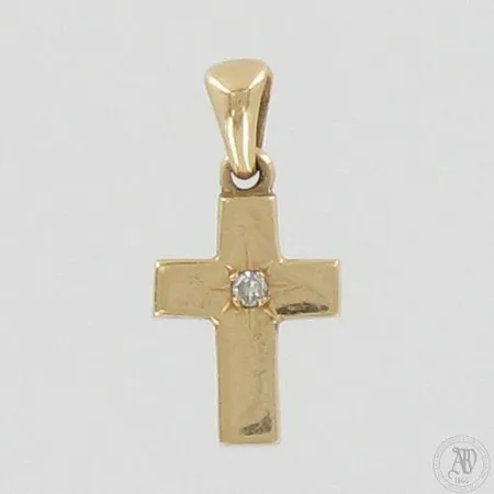 Timanttiriipus 1xn.0.005ct, korkeus 18mm, 585, paino 1,6g