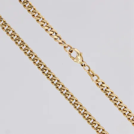 Panssarikaulaketju, pituus 55,5cm, leveys 4mm, 585, paino 14,8g