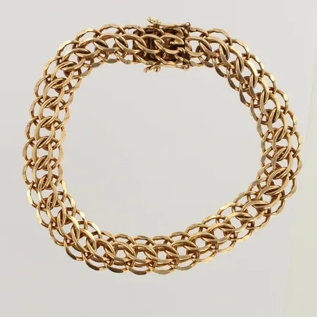 Bismark-ranneketju, pituus 193mm, leveys 11mm, 585, paino 27,4g 