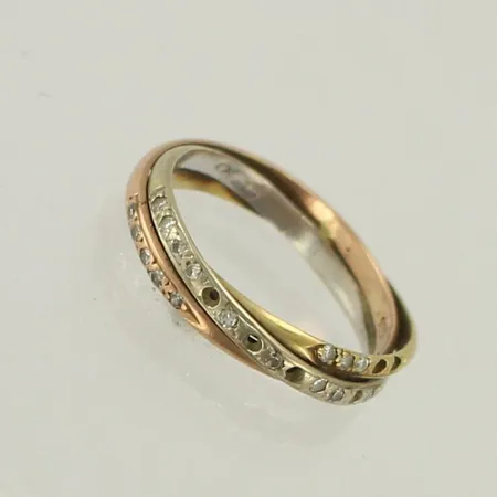 Viallinen timanttisormus 17xn.0.005ct , koko 17, 585, paino 2,6g