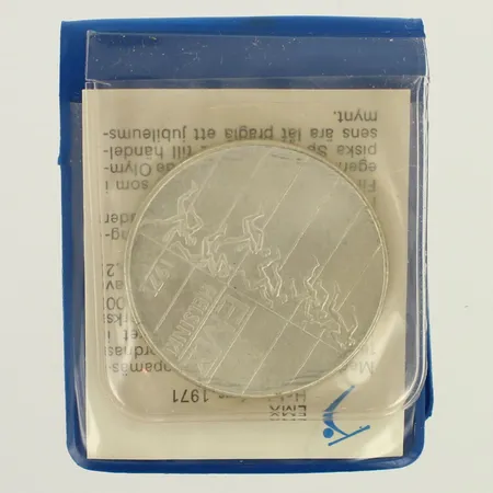 Juhlaraha EMX Helsinki 1971, nimellisarvo 10 markkaa, 500, paino 24,0g