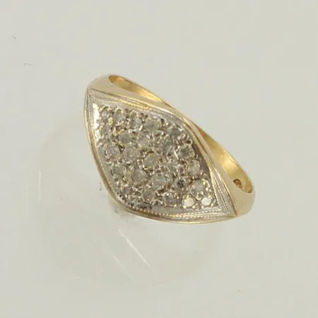 Timanttisormus 25xn.0.01ct, koko 17, 585, paino 2,8g 