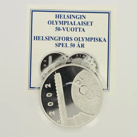 Hopea juhlaraha, Helsingin olympialaiset 50-vuotisjuhla, 10 euroa, 925, paino 27,1g