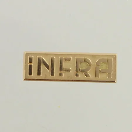 Pinssi, tausta puuttuu, korkeus 6mm, leveys 20mm, 585, paino 1,1g 