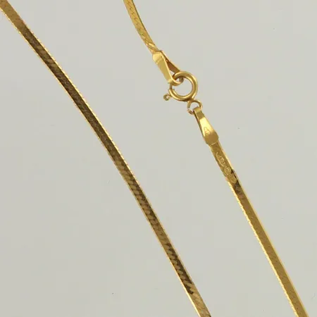 Kaulaketju, käytön jälkiä, pituus 41,5cm, 585, paino 1,9g 