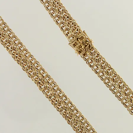 Bismark-kaulaketju, pituus 43,5cm, leveys 11mm, 585, paino 41,2g